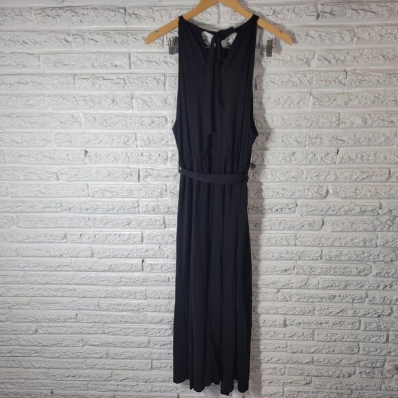 Shein Curve Womens Dress 3XL Plus Halter Faux Wrap Sleeveless Sash BLA2E - Picture 7 of 12